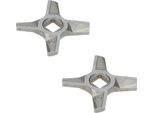 2 X Lama Di Ricambio Bifacciale Per Tritacarne Zelmer Numero 5 - Sostituzioni