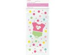 Unique Party - Sacchetti In Cellophane Per Feste Con Motivo A Pois Confezione Da 20 Pezzi SG23577 (Taglia Unica) (Rosa)