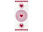 Unique Party - Sacchetti Per Feste In Cellophane Con Cuori "Radiant"" Confezione Da 20 Pezzi SG23545 (Taglia Unica) (Rosa/Bianco)"