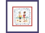 Le Bonheur Des Dames Kit Punto Croce "Incontri Sulla Spiaggia"", Diy, 10.5X10.5Cm"