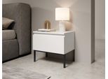 Comodino Selsey Bemmi - Comodino Bianco Con Gambe Nere