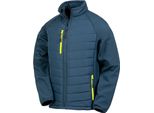 Result Giacca Softshell Da Uomo Compass Foderata PC3326 (2XL) (Navy/Yellow)