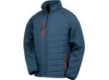 Result Giacca Softshell Da Uomo Compass Foderata PC3326 (2XL) (Blu Navy/Rosso)