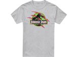 Jurassic Park - Maglietta "Truck"" Da Uomo TV2139 (S) (Grigio Screziato)"