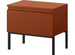Selsey Bemmi - Comodino Rosso Mattone Con Gambe In Metallo