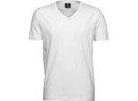 Tee Jay - T-Shirt Con Scollo A V Per Uomo BC5091 (M) (Bianco)