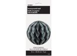 Unique Party - Decorazione A Nido D'ape, Carta Velina SG23931 (Taglia Unica) (Nero/Argento)