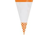 Amscan - Sacchetti Di Plastica A Cono Con Motivo A Pois Confezione Da 10 Pezzi SG24006 (Taglia Unica) (Arancione)
