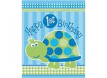 Unique Party - Sacchetti Party Tartaruga Confezione Da 8 SG23748 (Taglia Unica) (Verde/Blu)