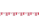 Unique Party - Pois E Chevron - Bandiere, Carta SG23605 (365,76 Cm) (Rosso/Bianco)