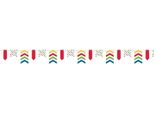 Unique Party - Bandiere A Pois E Chevron, Carta SG23605 (365,76 Cm) (Giallo/Rosso/Verde)