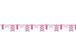 Unique Party - Bandiere A Pois E Chevron, Carta SG23605 (365,76 Cm) (Rosa/Bianco)