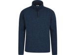 Mountain Warehouse - Top In Pile "Idris Ii"" Con Mezza Zip Da Uomo MW631 (Xxs) (Blu Navy)"