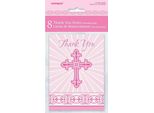 Unique Party - Croce Radiosa - Biglietto Di Ringraziamento 8-Pack - Cartoncino SG24451 (Taglia Unica) (Rosa)