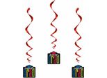Unique Party - Swirl - Decorazione Da Appendere, Fine Confezione Da 3 SG25026 (Taglia Unica) (Colorato)