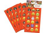 Emoji - Foglia Con Adesivi Confezione Da 6 SG24445 (Taglia Unica) (Colorato)
