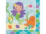 Creative Party - Tovaglioli Di Carta "Mermaid Friends"", Confezione Da 16 Pezzi SG25042 (Taglia Unica) (Colorati)"