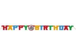 Unique Party - Autopompa - Bandiera, Buon Compleanno - Cartone SG24478 (Taglia Unica) (Colorato)