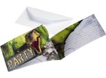 Amscan - Inviti "Dinosaur Attack"" Confezione Da 8 - Carta, Cartone SG24861 (Taglia Unica) (Verde/Bianco/Grigio)"