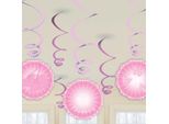 Amscan - Scarpine Per Neonati - Stelle Filanti, Confezione Da 6 - Fiocco SG24630 (Taglia Unica) (Rosa)
