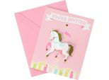 Creative Party - Inviti "Carosello"" Confezione Da 8 SG24895 (Taglia Unica) (Rosa)"
