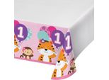 Creative Party - Con Bordo - Tovaglia Per Festa "One Is Fun"" - Plastica SG25123 (Taglia Unica) (Bianco/Colorato)"