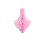 Unique Party - Lampadario - Decorazione Da Appendere, Carta Velina SG24629 (Taglia Unica) (Rosa Baby)