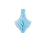 Unique Party - Lampadario - Decorazione Da Appendere, Carta Velina SG24629 (Taglia Unica) (Azzurro)