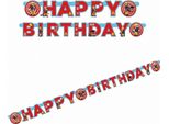 Fireman Sam - Lettera - Bandiera, Buon Compleanno - Cartone, Plastica, Carta SG25117 (Taglia Unica) (Colorato)