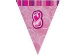 Unique Party - Bandiere Glitterate, Foil, 8 Compleanni SG24744 (Taglia Unica) (Rosa)