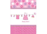 Amscan - "Love"" - Tovaglia Per Festa ""It's A Baby Girl"", Carta SG25088 (Taglia Unica) (Rosa/Bianco)"