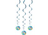 Unique Party - Squalo - Decorazione Da Appendere 3-Pack - Foil, Cartone SG24515 (Taglia Unica) (Colorato)
