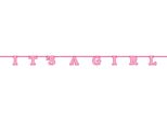 Unique Party - Striscione "It's A Girl"", Baby Shower SG25095 (Taglia Unica) (Rosa)"