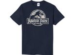 Jurassic Park - Maglietta Logo Da Uomo TV2181 (Xl) (Blu Navy)