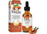 Olio Di Argan Per Capelli Olio Per La Pelle Olio Per La Cura Del Viso, Della Pelle, Dei Capelli, Delle Unghie E Della Barba, Spremuto A Freddo Vegano Biologico, 1X 60Ml