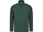 Mountain Warehouse - Top In Pile Con Mezza Zip "Ashbourne Ii"" Da Uomo MW1539 (4XL) (Verde Cachi)"