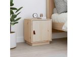 The Living Store Comodino 40X34X45 Cm In Legno Di Pino Massiccio