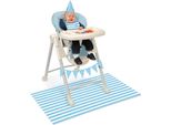 Unique Party - Decorazione Per Seggiolone, Set Per Il Primo Compleanno - Plastica SG25805 (Taglia Unica) (Bianco/Blu)