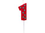 Amscan - Modello A Punti - Scegliere Le Candele, 1° Compleanno - Cera SG25608 (Taglia Unica) (Rosso/Verde)