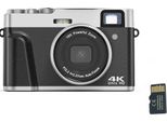 INF Digitalkamera 4K/48 MP/16-facher Zoom/Autofokus/Sucher/Anti-Shake/32GB-Karte