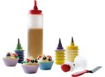 Ibili-Accesorios Set Per Muffin Da 9 Pezzi, Acciaio Inossidabile/Plastica, Multicolore