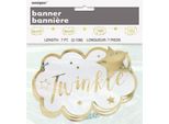 Unique Party - Ghirlanda "Twinkle Twinkle Little Star"", Carta SG25414 (Taglia Unica) (Bianco/Oro)"