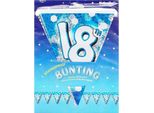 Amscan - Glitter - Bandiera 18° Compleanno - Foil SG25926 (Taglia Unica) (Blu)