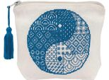 Le Bonheur Des Dames Borsa Contato Kit Punto Croce "Pochette Yin And Yang"", 15X12X4,5Cm"