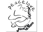 John Lennon - Magnete Da Frigo "Cuddle"" RO8001 (Taglia Unica) (Bianco/Nero)"