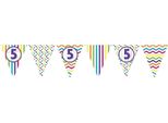 Creative Party - Fantasia - Bandiera, Carta, 5° Compleanno SG26070 (Taglia Unica) (Colorato)