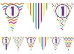 Creative Party - Fantasia - Bandiera, Carta, 1° Compleanno SG26075 (Taglia Unica) (Colorato)