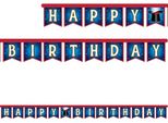 Creative Party - Magic - Bandiera, Cartone, Buon Compleanno SG26131 (Taglia Unica) (Rosso/Blu/Bianco)