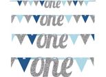Creative Party - Glitter - Bandiera "Uno"", Nastro SG26235 (Taglia Unica) (Blu/Argento)"