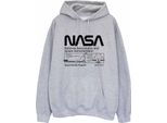 Nasa - Felpa Con Cappuccio Da Uomo BI2189 (Xxl) (Grigio)